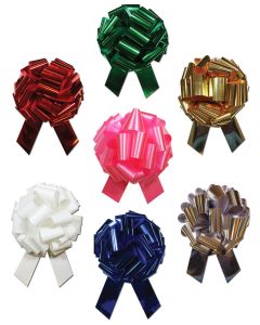 Metallic Windshield Pull Bows 12"