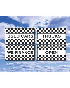 3'x5' Horizontal Message Checkered Flags