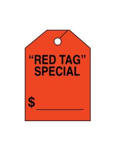 Red Tag Special Standard Rear View Mirror Tag