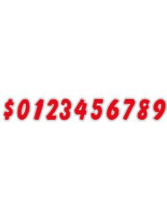 Windshield NUMBERS Die Cut Red/White