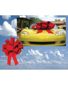 Giant Red Velvet Car Bows 43"