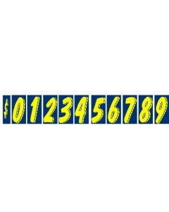 Windshield Numbers Blue/Yellow