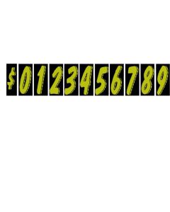 Chartruese/Black Windshield Numbers