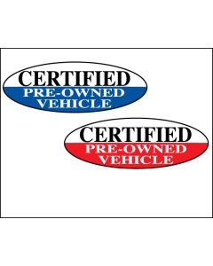 Oval "Certified Pre-Owned" Stickers