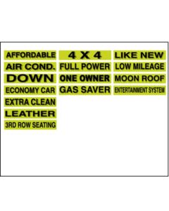 Chartruese/Black Windshield Slogans