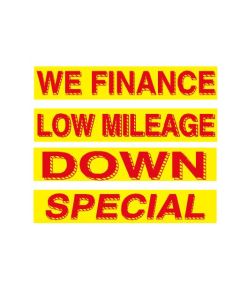 Windshield Slogans Yellow/Red