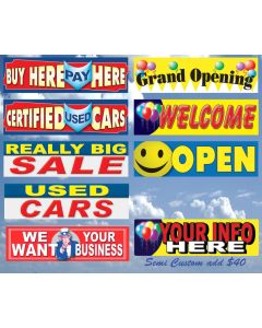 - 3'x10' Heavy Duty 4 color Banners