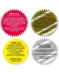 Customer Satisfaction Labels (CSI Stickers)