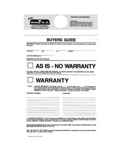 Buyers Guides-Warranty Statements-Hanging