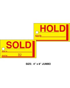 Sold & Hold Tags - Jumbo Size
