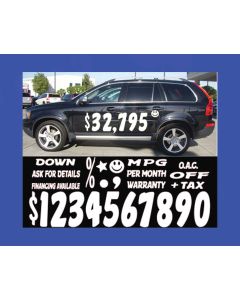 Giant Impact Numbers, Signs and Symbols - WHITE