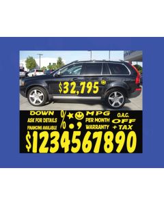 Giant Impact Numbers, Signs and Symbols - YELLOW