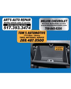Glove Box Labels