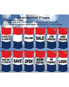 Horizontal Message Flags 3-1/2' x 7-1/2'