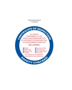 Inspection Stickers