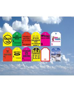 X-Custom Rear View Mirror Tags - Four Color Process