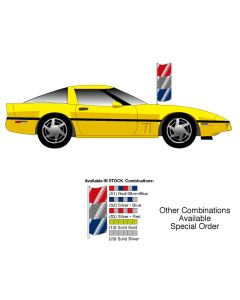 Fringed Metallic Antenna Pennant - Slide On