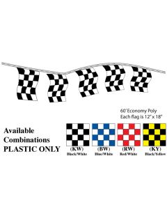 Checker Pennants - 60' Plastic