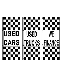 Horizontal Message Flags Checkered 3-1/2' x 7-1/2'