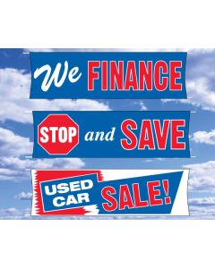 Fluorescent Banners 3' x 10'