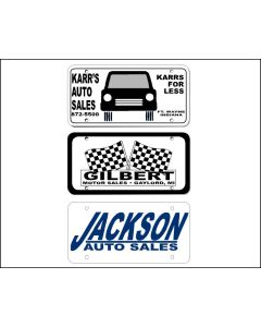 License Plates - 6 ply coated cardboard - 1 color