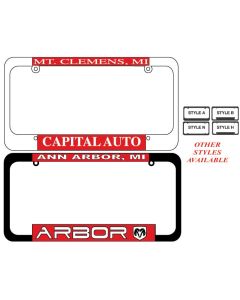 License Frame - Reflective Decal 1 color