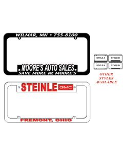 License Frame - Raised Letters