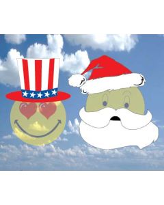 Smiley Face Patriotic Hats, Santa Hats or Beards