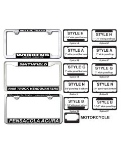 License Frames - Chrome Faced