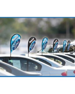 CUSTOM Mini Teardrop 3D Clip On Window Flags