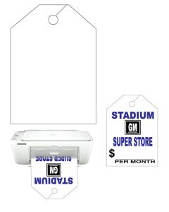 Blank Printable Mirror Tags - WHITE
