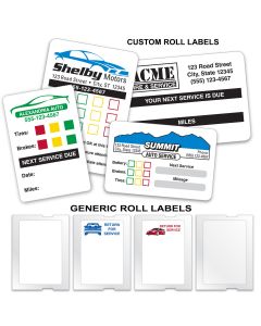 5 in 1 Service Reminder Labels - Custom - oil change