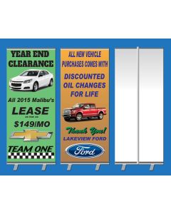 WE SERVICE Y/R Car Auto Repair Garage Swooper Flag Tall Vertical Bow Banner Sign 