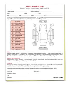 Vehicle Inspection Form
