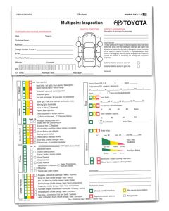 Multi Point Inspection-Toyota